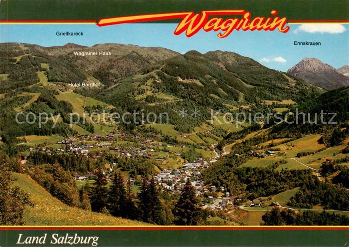 Wagrain  Salzburg AT Fliegeraufnahme mit Griesskareck Wagrainer Haus Hotel Bergh