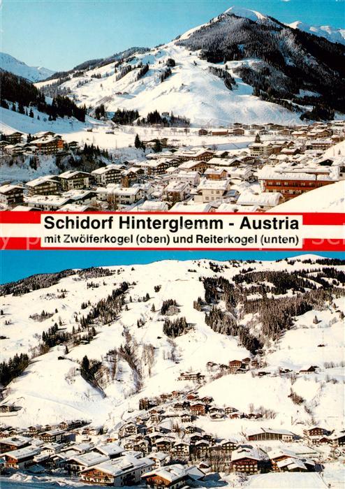 Hinterglemm Saalbach mit Zwoelferkogel und Reiterkogel