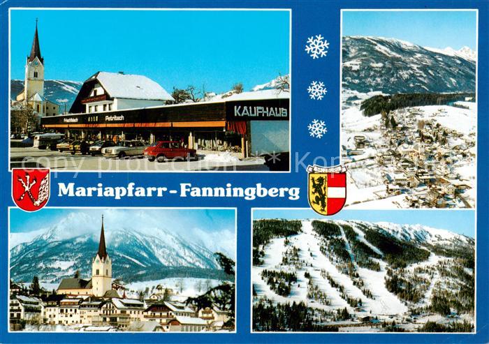 Fanningberg Mariapfarr AT Kaufhaus Petritsch Kirche Panorama