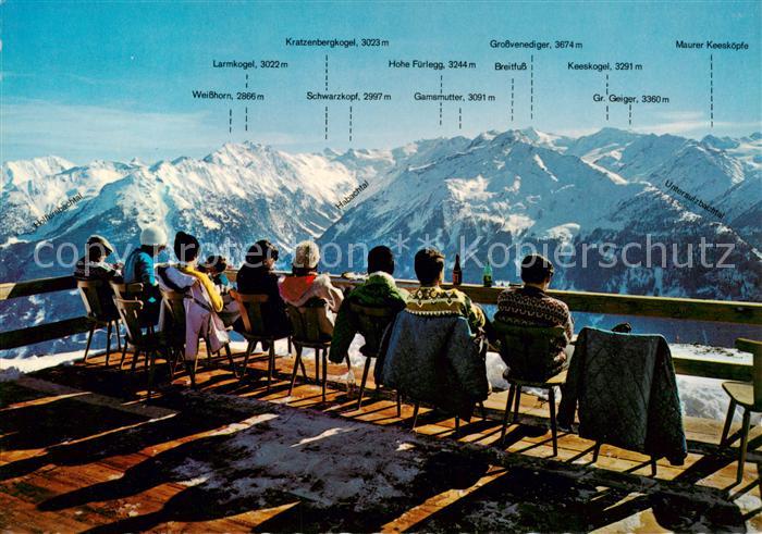 Neukirchen Grossvenediger AT Terrassenblick von der Wildkogelbahn Bergstation au