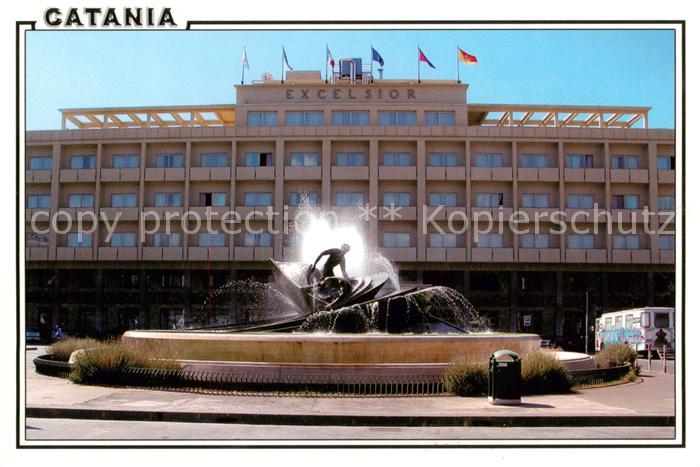 Catania Sicilia IT Piazza G Verga con la fontana dei Malavoglia