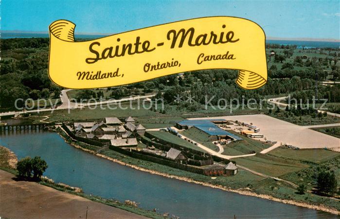 Sainte Marie Midland among the Hurons aerial view