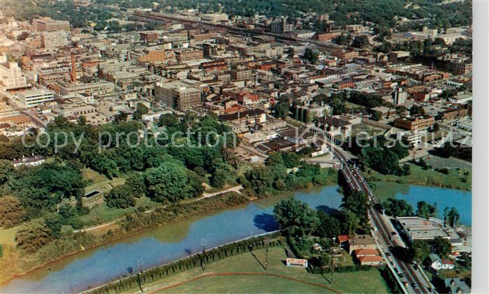 London Ontario Canada Labatt Park Thames River Dundas St. Bridge aerial view