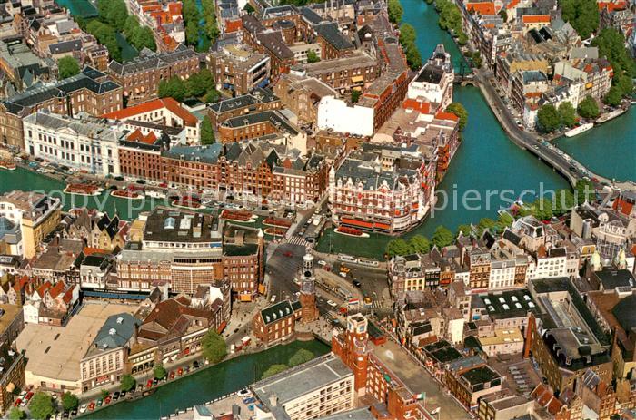 Amsterdam  NL Luchtopname van de Munttoren en het Muntplein Muenzturm Muenzplatz