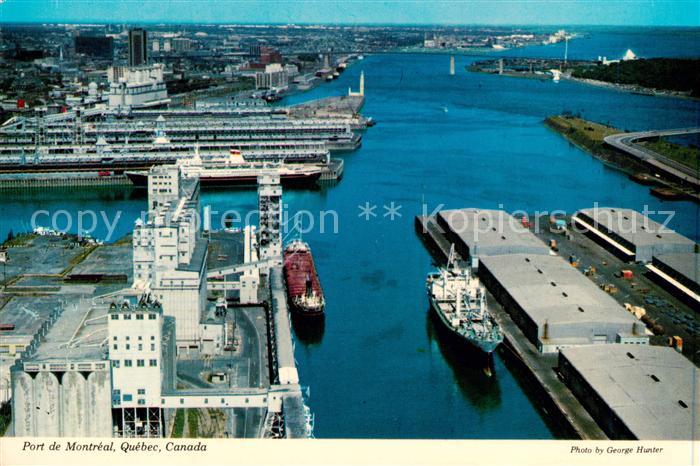 Montreal Quebec Vue aérienne du Port de Montréal et du Fleuve Saint Laurent
