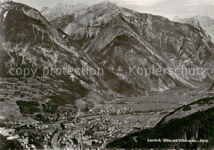 Landeck  Tirol AT Panorama Blick gegen Silberspitze Alpen