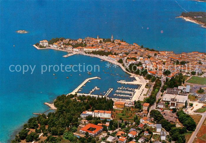 Porec Croatia Kuestenpanorama Hafen Halbsinsel