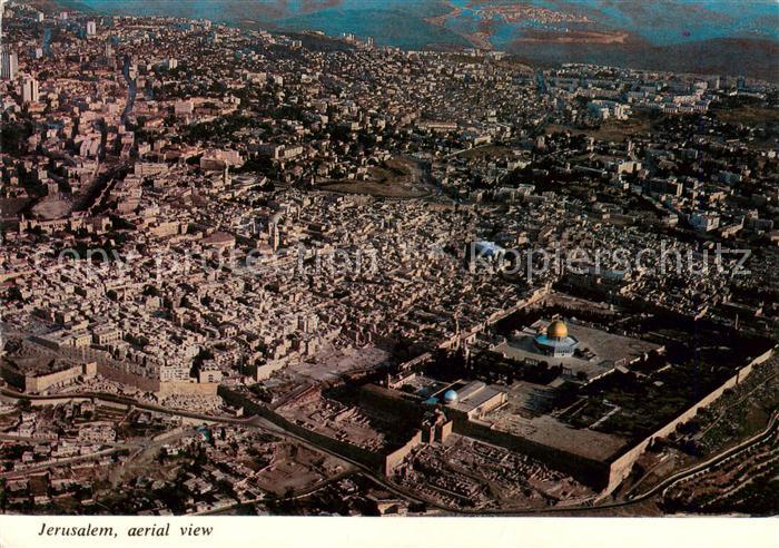 Jerusalem  Yerushalayim Israel Aerial view of the Old City