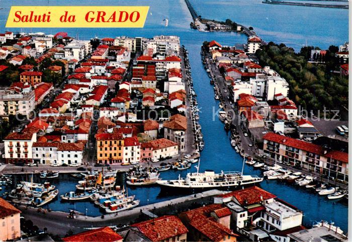 Grado Gorizia IT Veduta aerea del porto Hafen