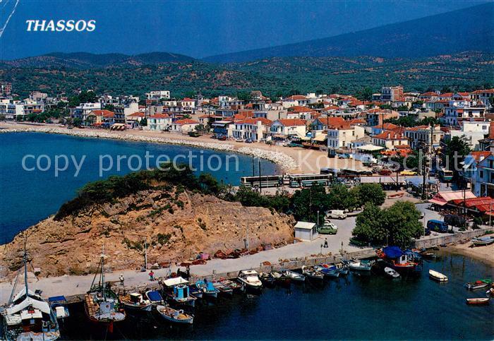 Thassos Greece Limenaria Fliegeraufnahme
