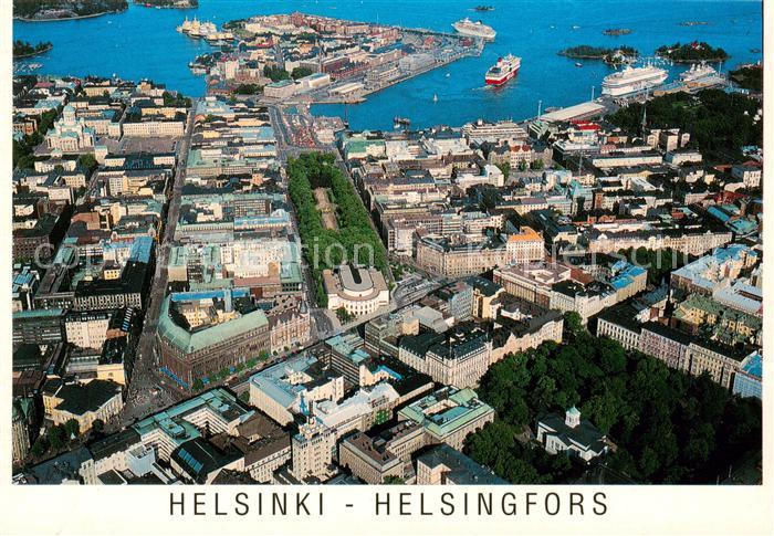 Helsinki Suomi Esplanade Park Fliegeraufnahme