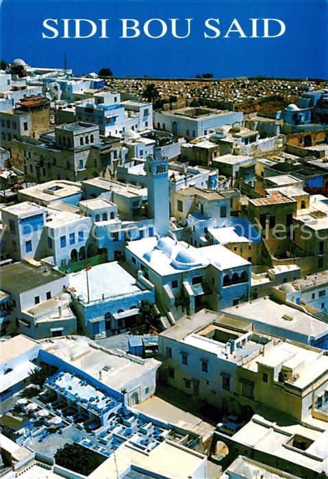 Sidi-Bou-Said Tunesie Le bleu et le blanc Vue aerienne