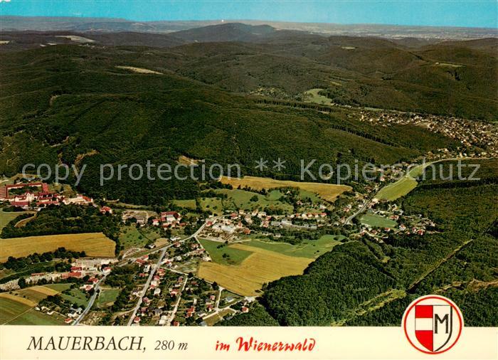 Mauerbach im Wienerwald mit Kartaeuserkloster Fliegeraufnahme