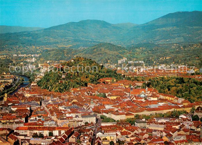 Graz  Steiermark AT Fliegeraufnahme mit Schlossbergblick St Veit und Schoeckel