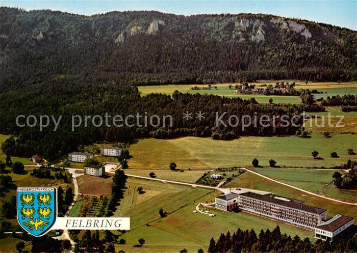 Muthmannsdorf Winzendorf Herz Kreilaufheilstaette Felbring Fliegeraufnahme mit H
