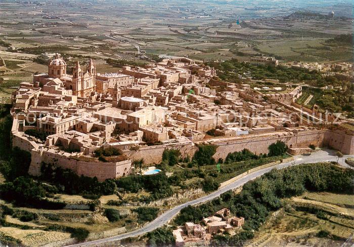 Mdina Malta Ancient Capital of Malta Citta Vecchia Fliegeraufnahme