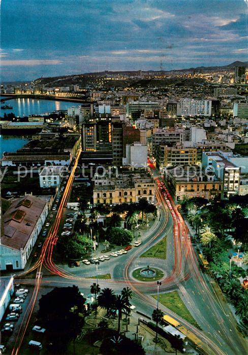 Las Palmas Gran Canaria Vista parcial del Puerto de la Luz y Parque de Santa Cat
