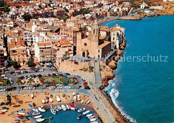 Sitges ES La Punta Fliegeraufnahme