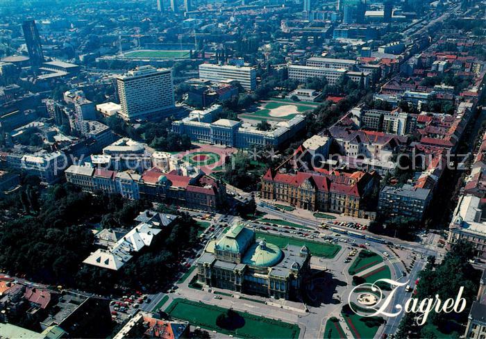 Zagreb Agram Croatia Fliegeraufnahme