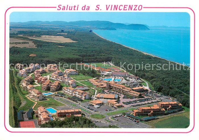 San Vincenzo Livorno Toscana IT Garden Club und Rimigliano Park Fliegeraufnahme
