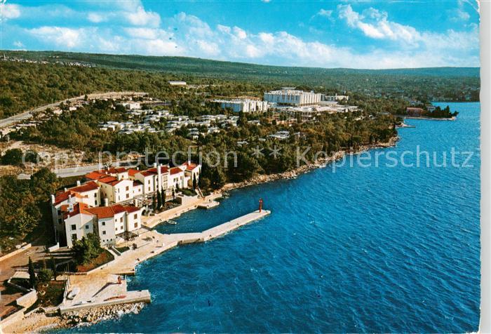Malinska  Krk Croatia Haludovo Fliegeraufnahme