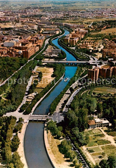 Madrid Spain Rio Manzanares Fliegeraufnahme