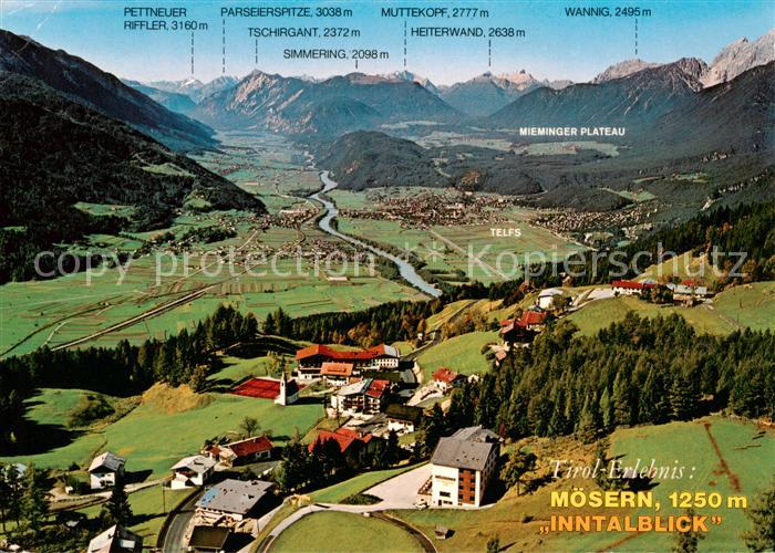 Moesern Telfs Tirol AT Inntalblick Fliegeraufnahme