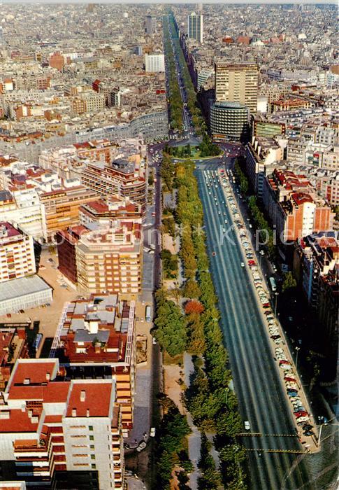 Barcelona Cataluna Plaza Calvo Sotelo Avenida Gnmo. Franco vista aérea