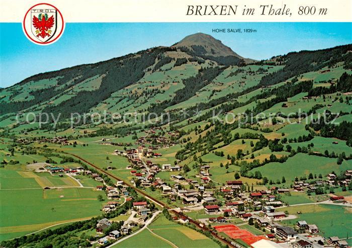 Brixen Thale Tirol AT Panorama Erholungsort mit Hohe Salve