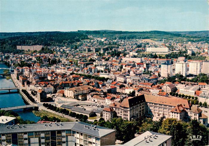 Epinal 88 Vosges Vue aérienne sur la ville et la Moselle