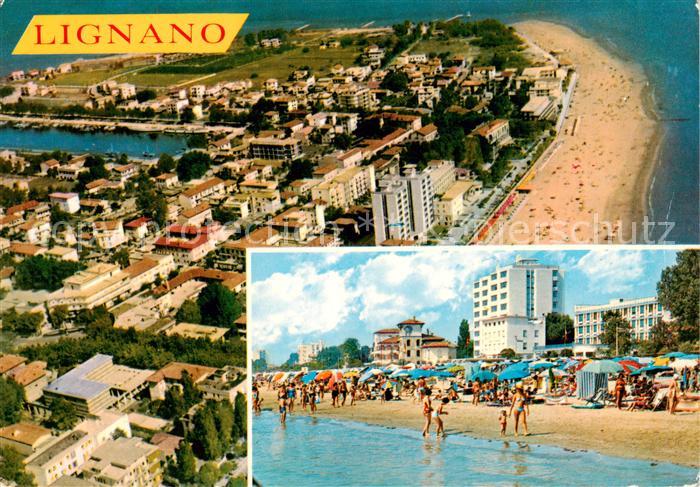 Lignano Sabbiadoro IT Veduta aerea de la spiaggia