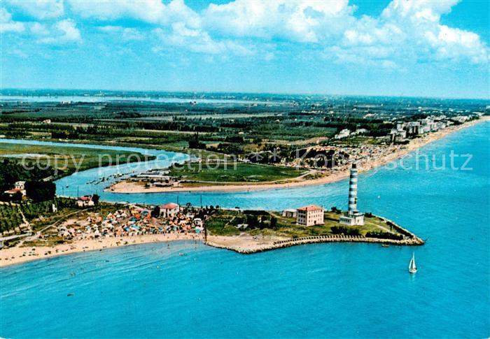 Lido di Jesolo IT Kuestenpanorama Leuchtturm