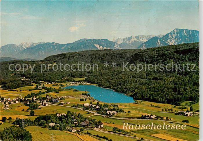 Rauschelesee Keutschachersee Kaernten AT Badesee im Keutschacher Seental gegen d