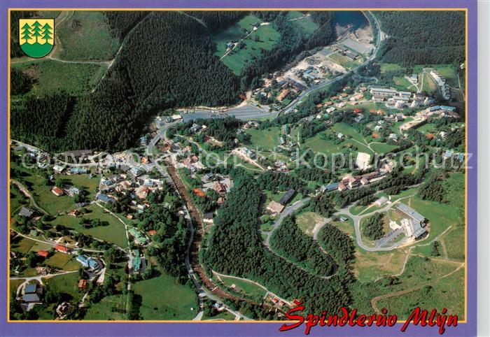 Spindleruv Mlyn Spindelmuehle Riesengebirge CZ Fliegeraufnahme