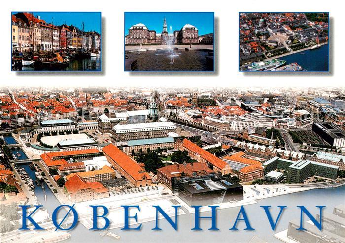Kobenhavn Stadtpanorama Luftaufnahme Teilansichten Hafen