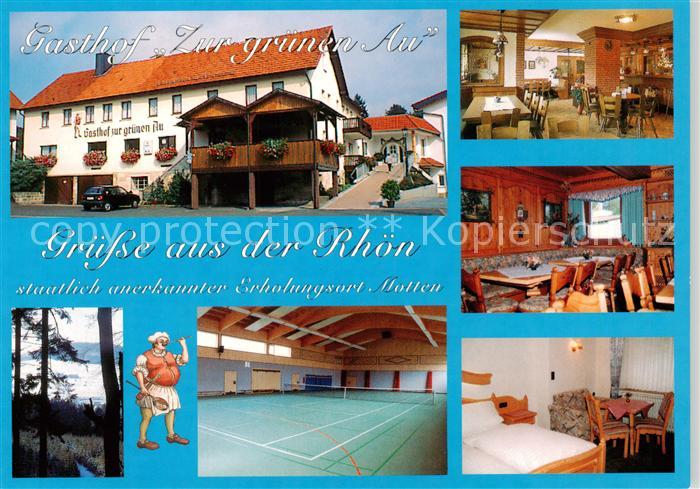 Motten Bayern Gasthof Zur gruenen Au Gastraum Fremdenzimmer Tennishalle