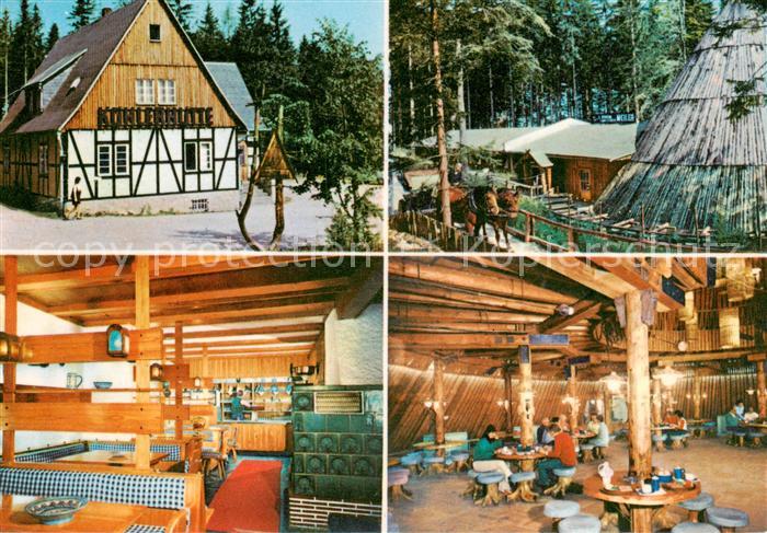 Sosa Erzgebirge Konsum-Gaststaetten Koehlerhuette und Meiler an der Talsperre de