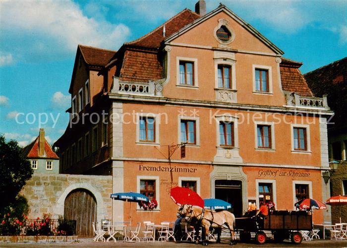 Rothenburg  Tauber Gasthof zur Schranne Pferdewagen