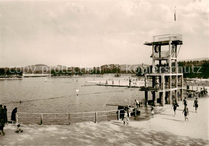 Grossschoenau Sachsen Waldstrandbad Sprungturm Groesstes Freibad der DDR