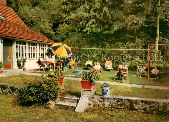 Behringersmuehle Goessweinstein Cafe Pension Restaurant Frankengold Terrasse Lie