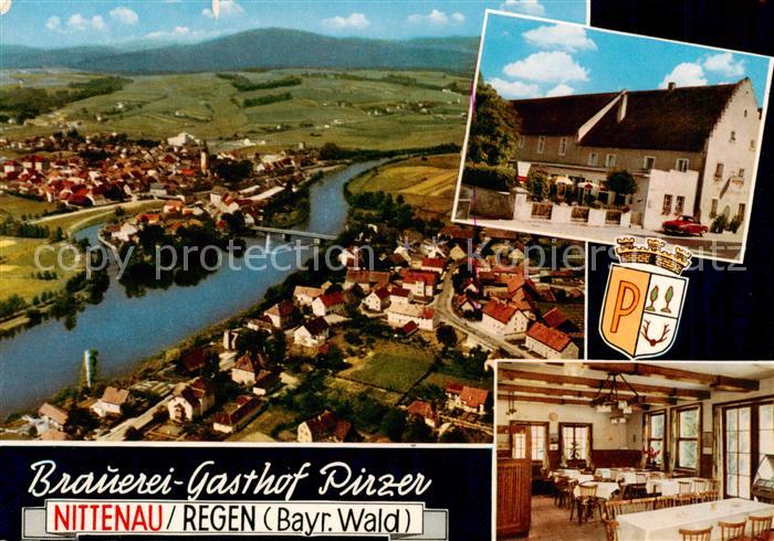 Nittenau Brauerei Gasthof Pirzer Gastraum Fliegeraufnahme