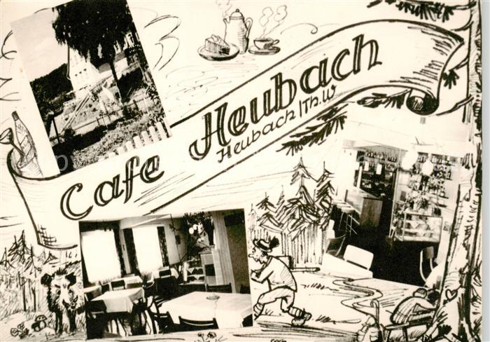 Heubach Thueringen Cafe Heubach Kuenstlerkarte