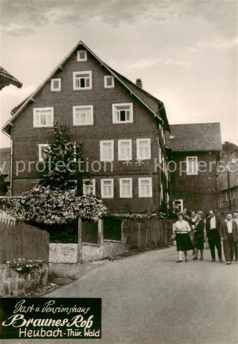Heubach Thueringen Gasthaus Pension Braunes Ross Original Handabzug
