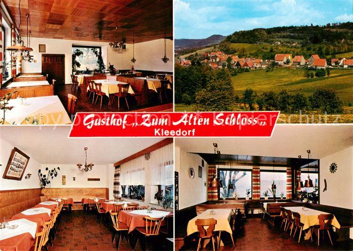 Kleedorf Gasthof Zum alten Schloss Gastraum Panorama