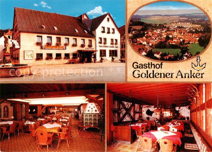 Kasendorf Oberfranken Gasthof Goldener Anker Gastraum Luftaufnahme