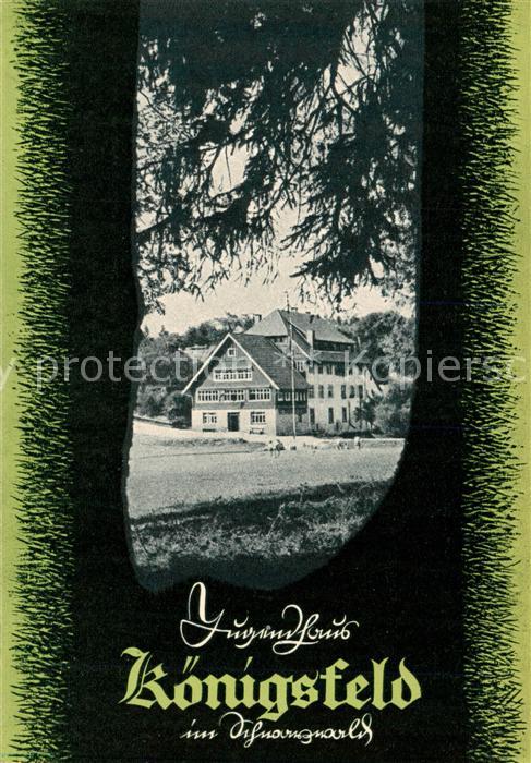 Koenigsfeld Schwarzwald Durchblick zum Jugendhaus