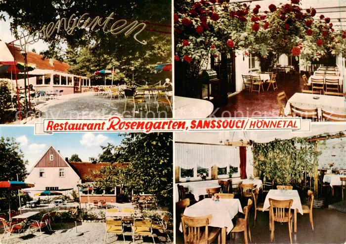 Sanssouci Restaurant Rosengarten im Hoennetal Gartenterrasse