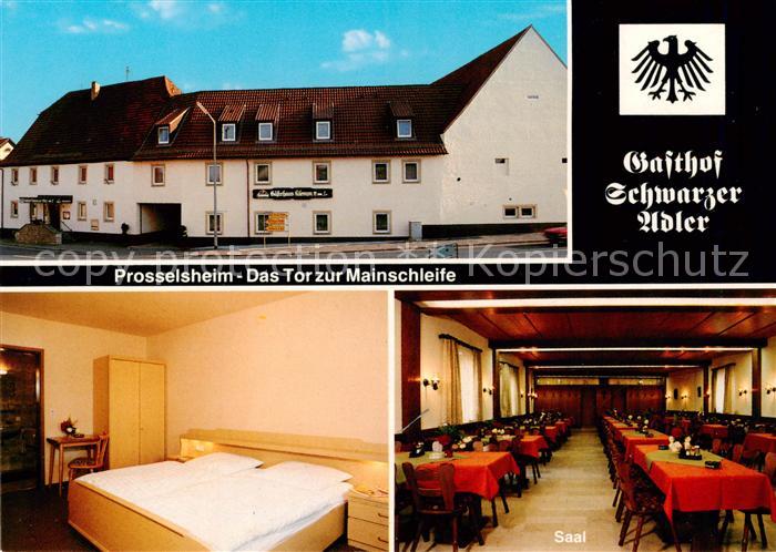 Prosselsheim Gasthof Schwarzer Adler Saal Fremdenzimmer