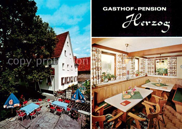 Lauf Pegnitz Gasthof Pension Herzog Gastraum Terrasse