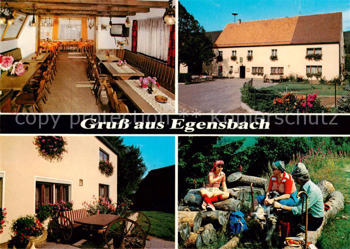 Egensbach Mittelfranken Gasthaus Zum stillen Baechlein Gaststube Picknick